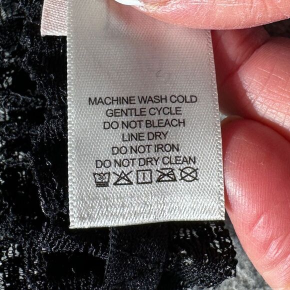 NWT Free People x HAH One & Done Lace Garter Headband Scrunchie in Noir (Black) - Picture 10 of 14